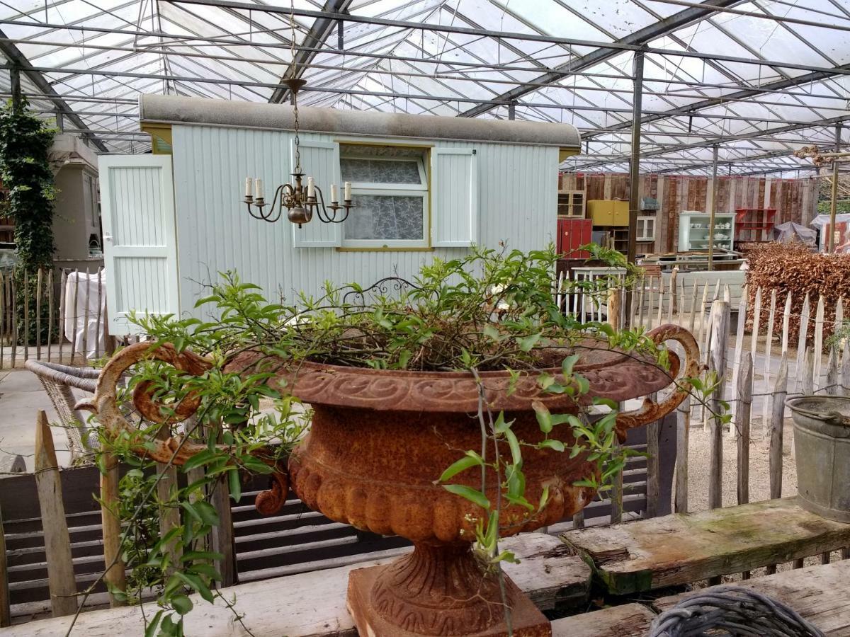 Pipowagen Overnachting Het Houten Huis 잘트보멀 외부 사진